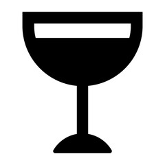 Trophy cup award icon silhouette isolated on transparent background.