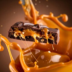 A rich, gooey chocolate treat with caramel filling