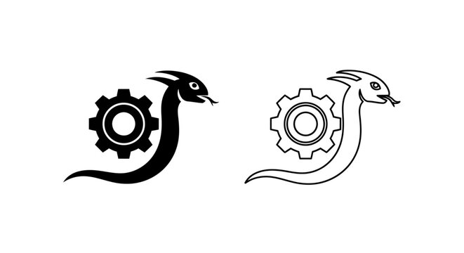 Python logo design vector art icon illustration graphic design Vector