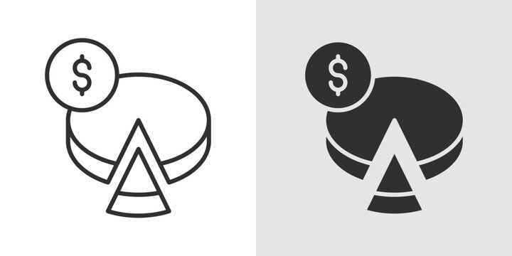 Budget Plan Icon representing financial planning, expense tracking, budget strategy, resource allocation, and corporate financial management.
