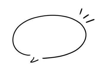 ペンの手書き吹き出し_黒