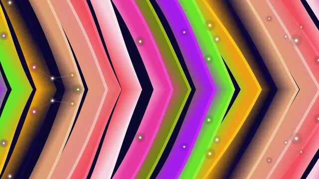 Vibrant Chevron Patterns with Neon Colors.