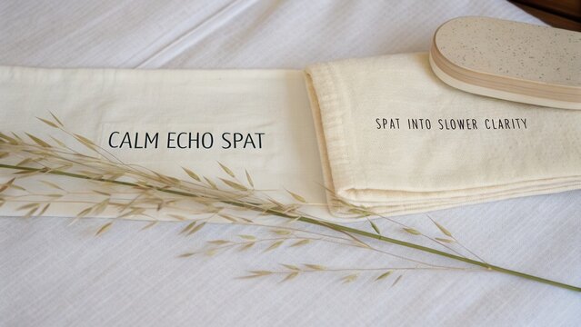 Tranquil Spa Setting with Soft Textiles and Natural Elements for Relaxation and Wellness Activities