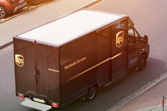 UPS United Parcel Service brown truck representing global logistics 29 08 2025 Poland Europe