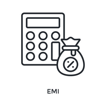 Emi Icon Outline Style. Vector Illustration For Graphic Design