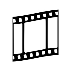Obraz premium Black and white film strip illustration representing photography and cinema