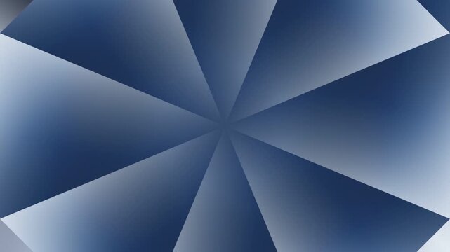 A blue and white abstract geometric pattern resembling a flower or starburst with pointed shapes radiating from the center