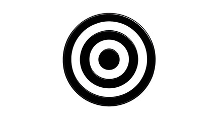 Bullseye Symbol: A minimalistic, high-contrast bullseye target, signifying precision and focus. A symbol of goals and concentration.