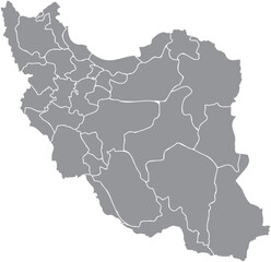 Obraz premium Grey iran map hgih quality vector