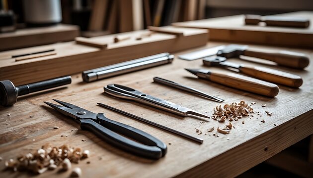 tools on wood