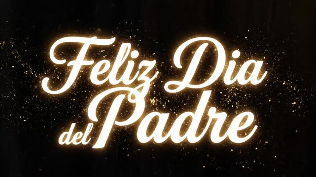 Happy Father's Day text in white on black background