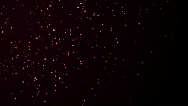 Vector dust particles with bokeh effect. Abstract purple magic background.