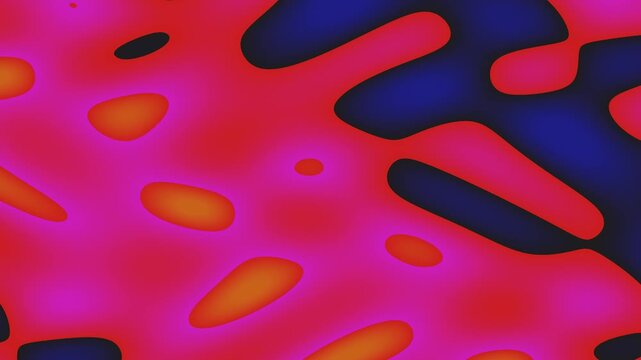 Swirling abstract patterns blend red, pink, orange, and blue