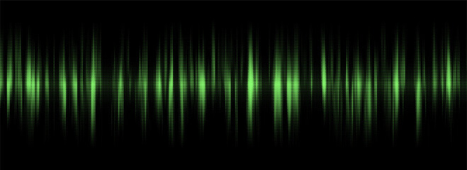 Abstract vector halftone background with circles. Dynamic wave of particles. Pattern design elements with green gradient. © Flow 37
