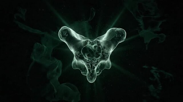 Scientific visualization of bone density loss and osteoporosis disease