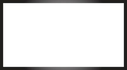 Obraz premium Black Rectangle Transparent Frame Border Isolated on Transparent Background