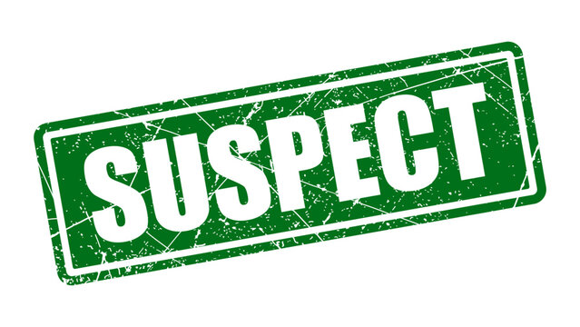 Suspect green stamp with grunge texture