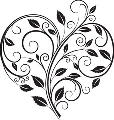Obraz premium heart with floral ornament