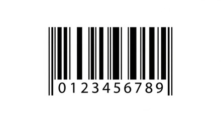 Barcode with numbers on white background product identification symbol