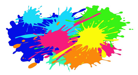 Fototapeta premium Vibrant Paint Splatter Explosion: Colorful Abstract Background