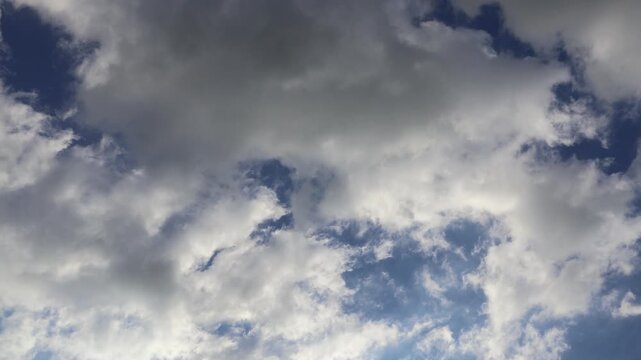 Paceful, Beautiful Bright Blue Sky With White Clouds