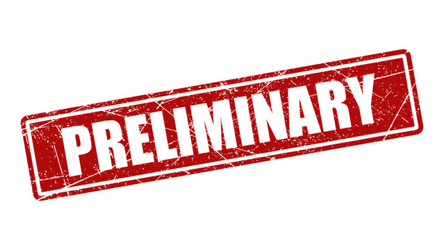 Preliminary red stamp