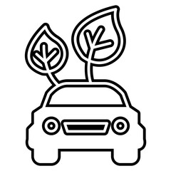 Eco car icon