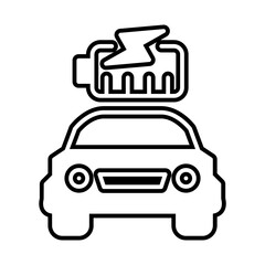 Charging electric car icon