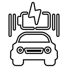 Electric car icon