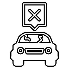 Electric car icon