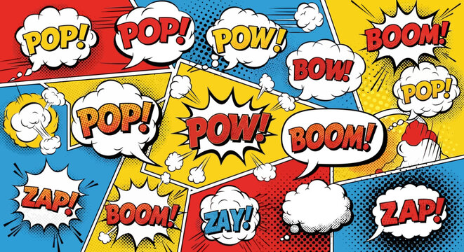 Comic Book Sound Effects - Pop, Pow, Boom, Zap, Bow, Zay!