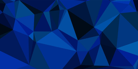 Obraz premium Dark BLUE vector abstract polygonal pattern. Creative geometric illustration in Origami style with gradient. Brand-new design for your business.
