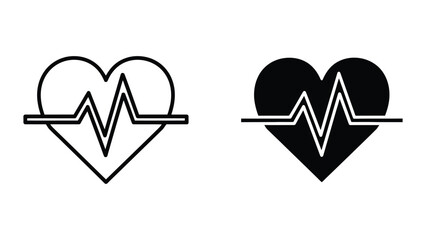 Heartbeat icon set