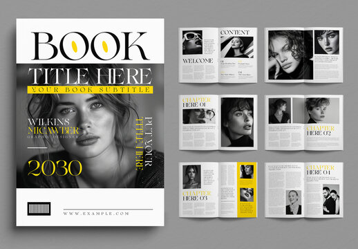 Book Title Layout Design Template