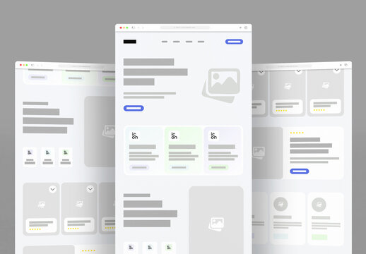 Creative Landing Page Wireframe Layout Design