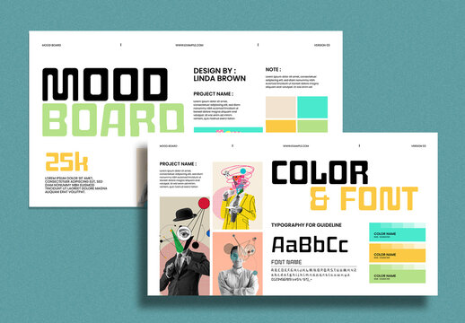 Creative Mood Board Layout Design