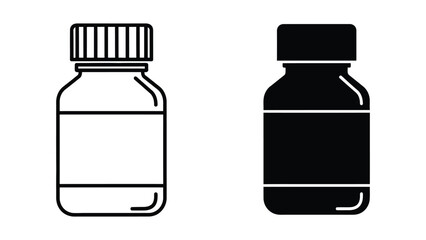 Fototapeta premium Medical bottles icon set