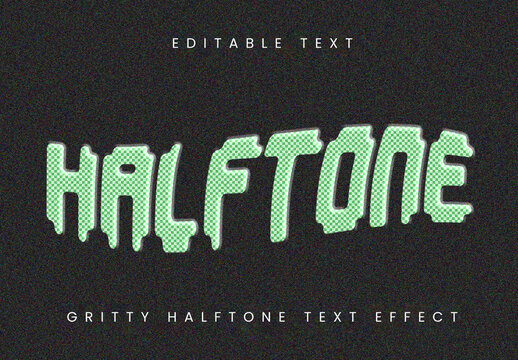 Gritty Halftone Text Effect