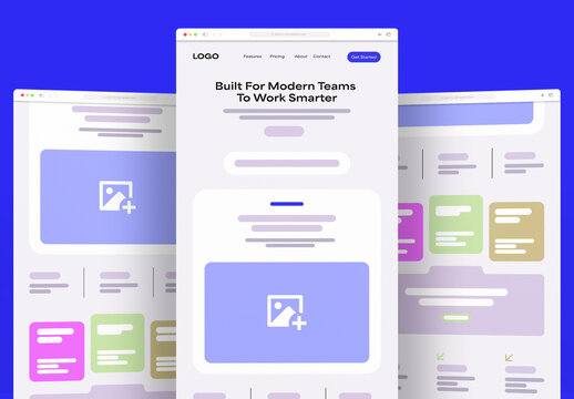 Modern SaaS Landing Page UI Template For Business Website