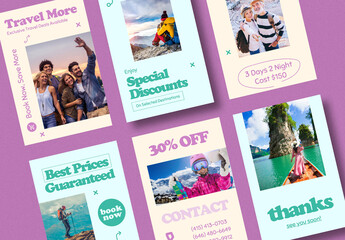 Travel Promotion Social Media Post Design with Special Discounts