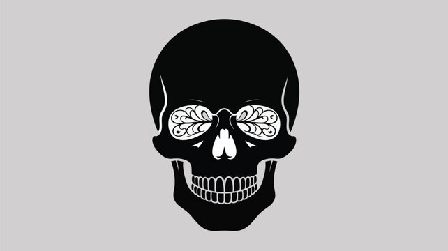 Stunning sugar skull design with intricate floral patterns on eyes