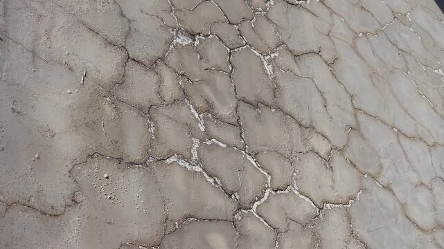 Close up of cracked paint on old wall, grunge texture background for design use.