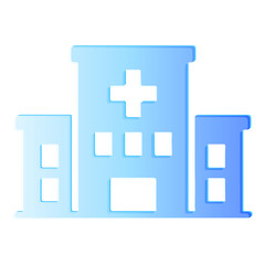 3D Icon Hospital Building Medical Health Care Symbol Isolated High Quality Render Transparent Background