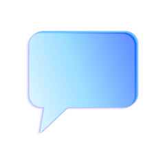 Fototapeta premium 3D Icon Gradient Chat Bubble Message Communication Text Symbol Isolated High Quality Render Transparent Background