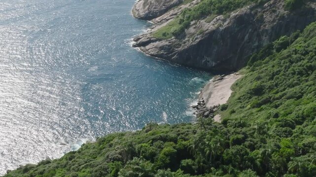 Aerial details of Snake Island (Brazil)
