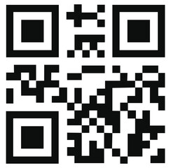 QR code icon. Sticker with barcode and QR code for marking brands.