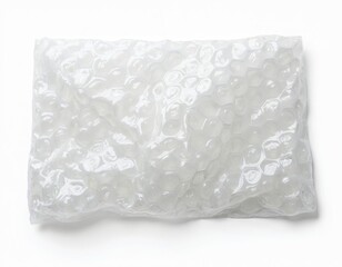 Obraz premium Clear plastic bubble wrap protects items during shipping. Transparent packaging material has air pockets for cushioning. Secure fragile goods for transport.