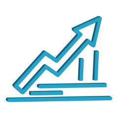 Business Growth Analytics Icon Set &ndash; Financial Chart Arrow Graph Symbols PNG Illustration