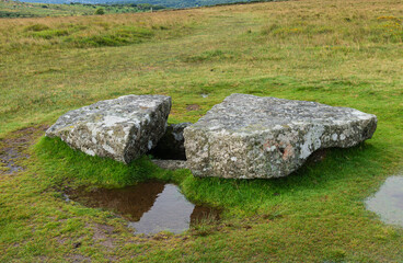 Merrivale prehistoric stone rows, Dartmoor, UK