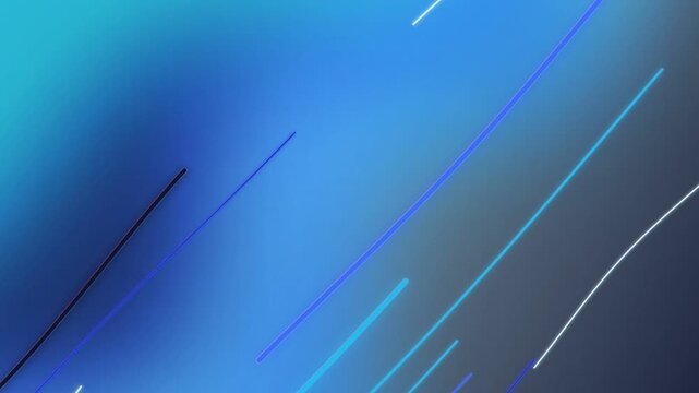 A blue and gray gradient background with diagonal lines and a white border at the bottom